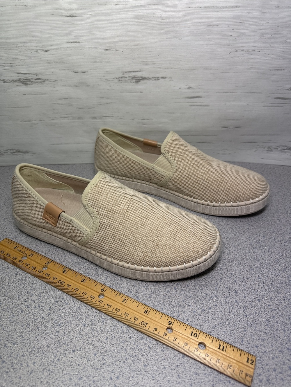 UGG Women's Slip-On Canvas Flats in Cream